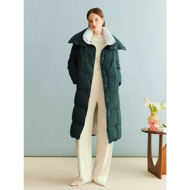 Mink Fur Collar Down Coat