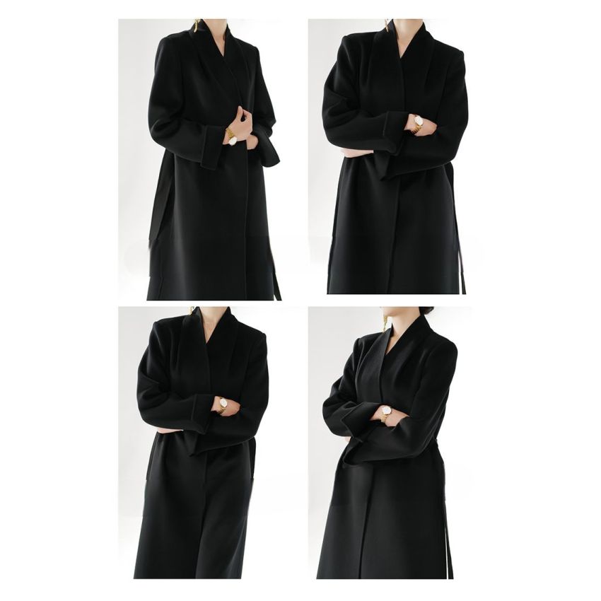 Slim Straight-Shouldered Cashmere Coat