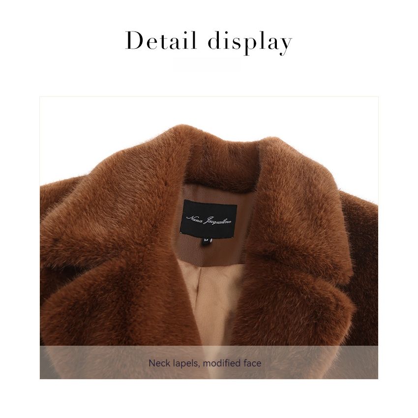Vintage atmosphere teddy bear and fur long coat