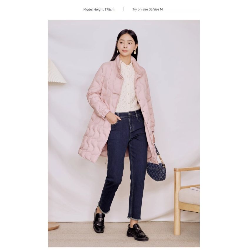 Light Stand-up Collar  White Duck Down Clothing