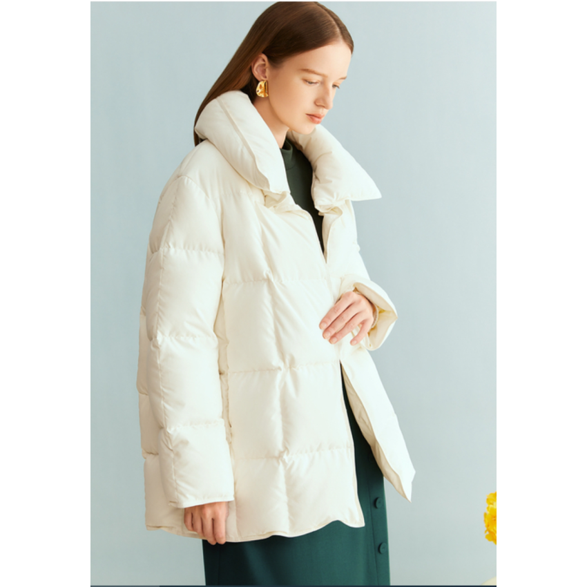 Warm Cream White Down Clothing