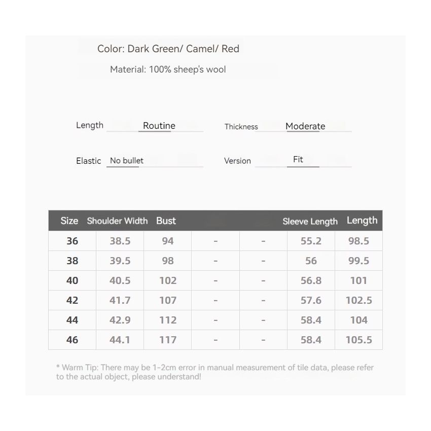 Woolen Coat Medium Length Coat