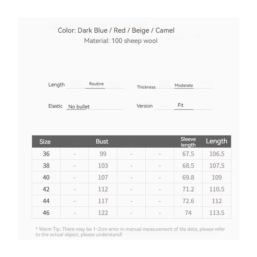 Long pure wool coat with a suit collar