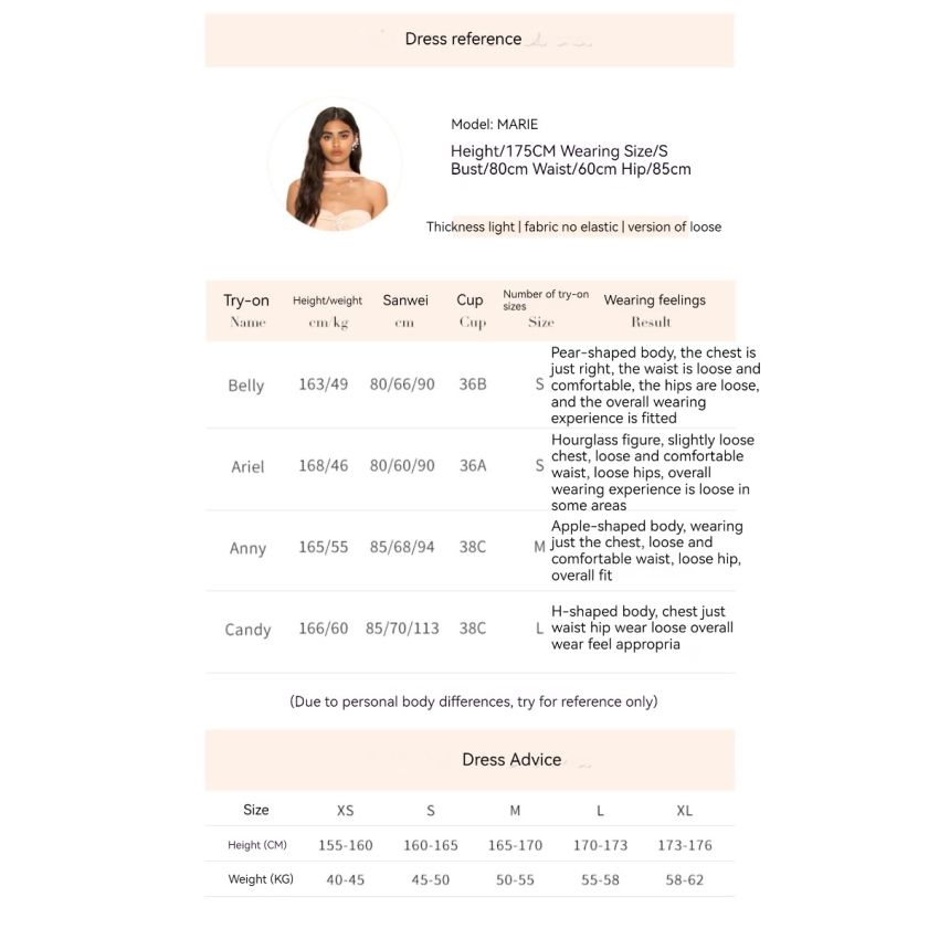 Strapless Backless Dress