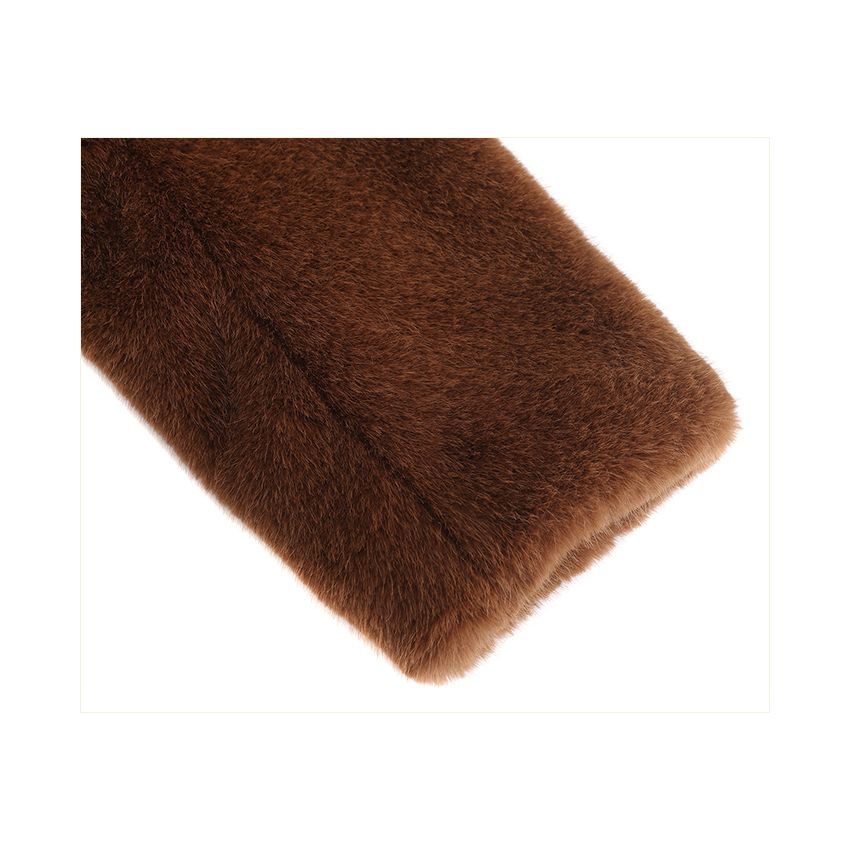 Vintage atmosphere teddy bear and fur long coat