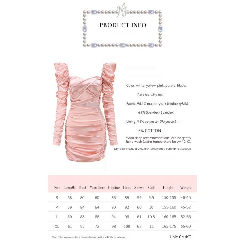 Hollow Silk Sexy Backless Dress