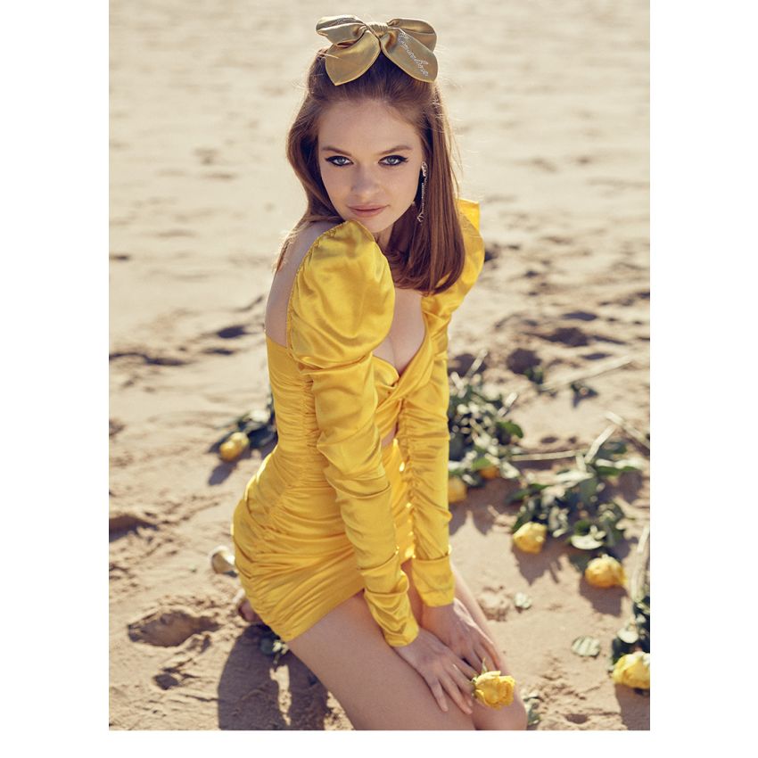 Hollow Silk Sexy Backless Dress