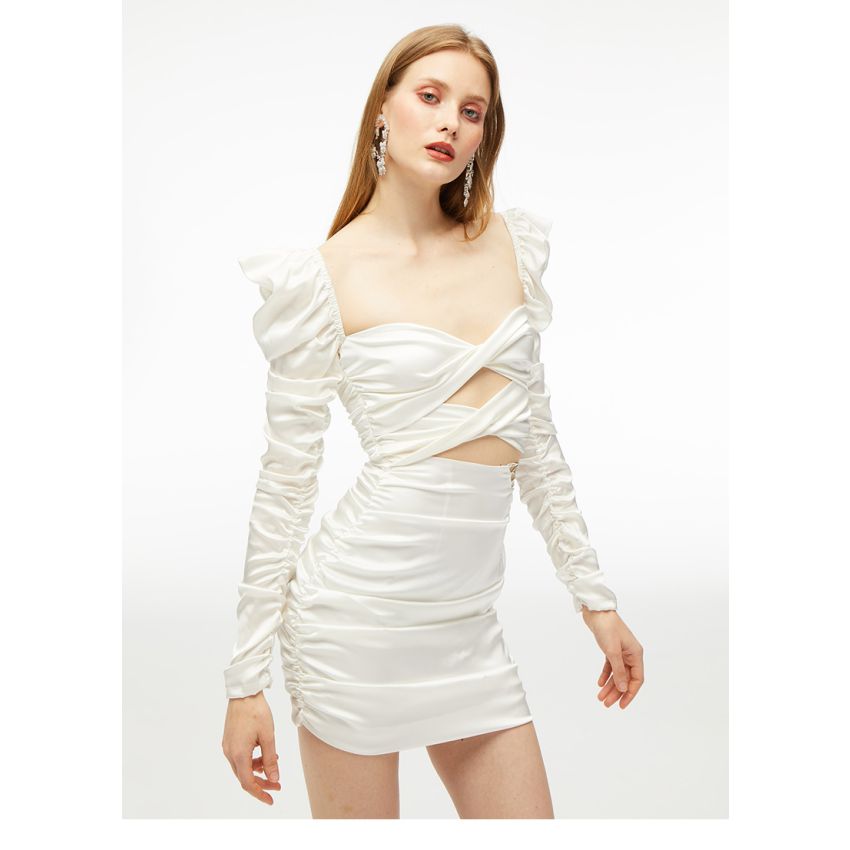 Hollow Silk Sexy Backless Dress