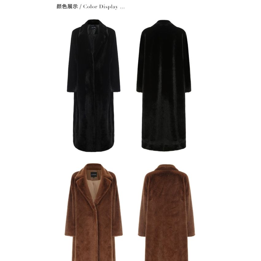 Vintage atmosphere teddy bear and fur long coat