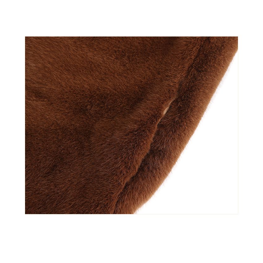 Vintage atmosphere teddy bear and fur long coat