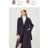 Long pure wool coat with a suit collar