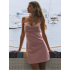 Straps Pearl Diamond Chain Backless Sexy Skirt