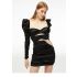 Hollow Silk Sexy Backless Dress