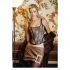 Vintage gold buckle decorative leather skirt